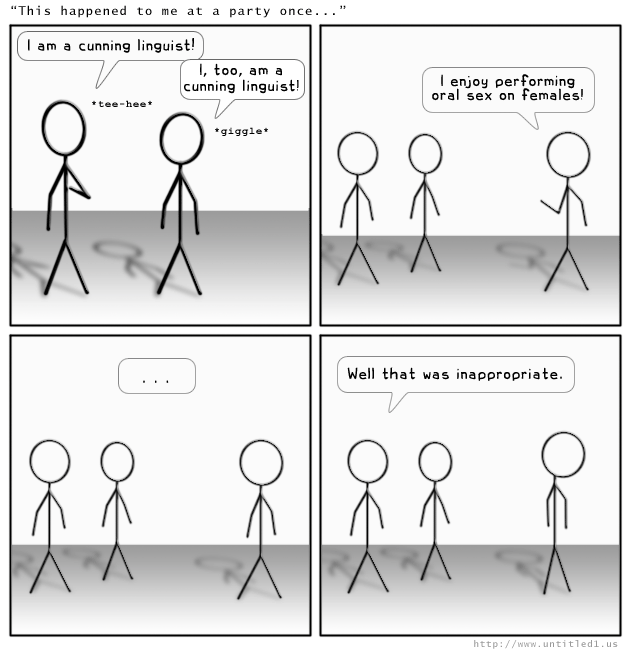 This happened to me at a party once...